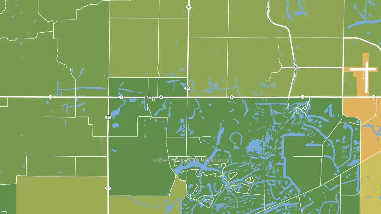 Fiatt, IL block-group voter-turnout map