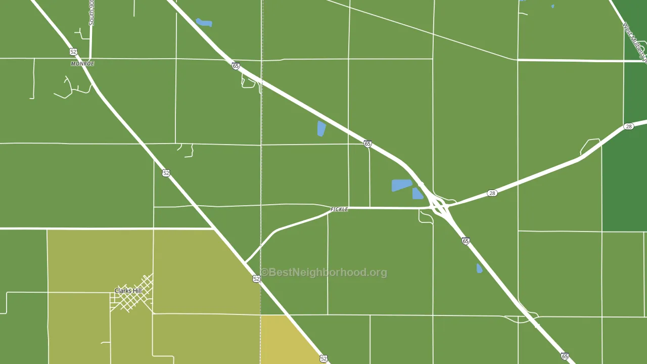 Fickle, IN block-group voter-turnout map