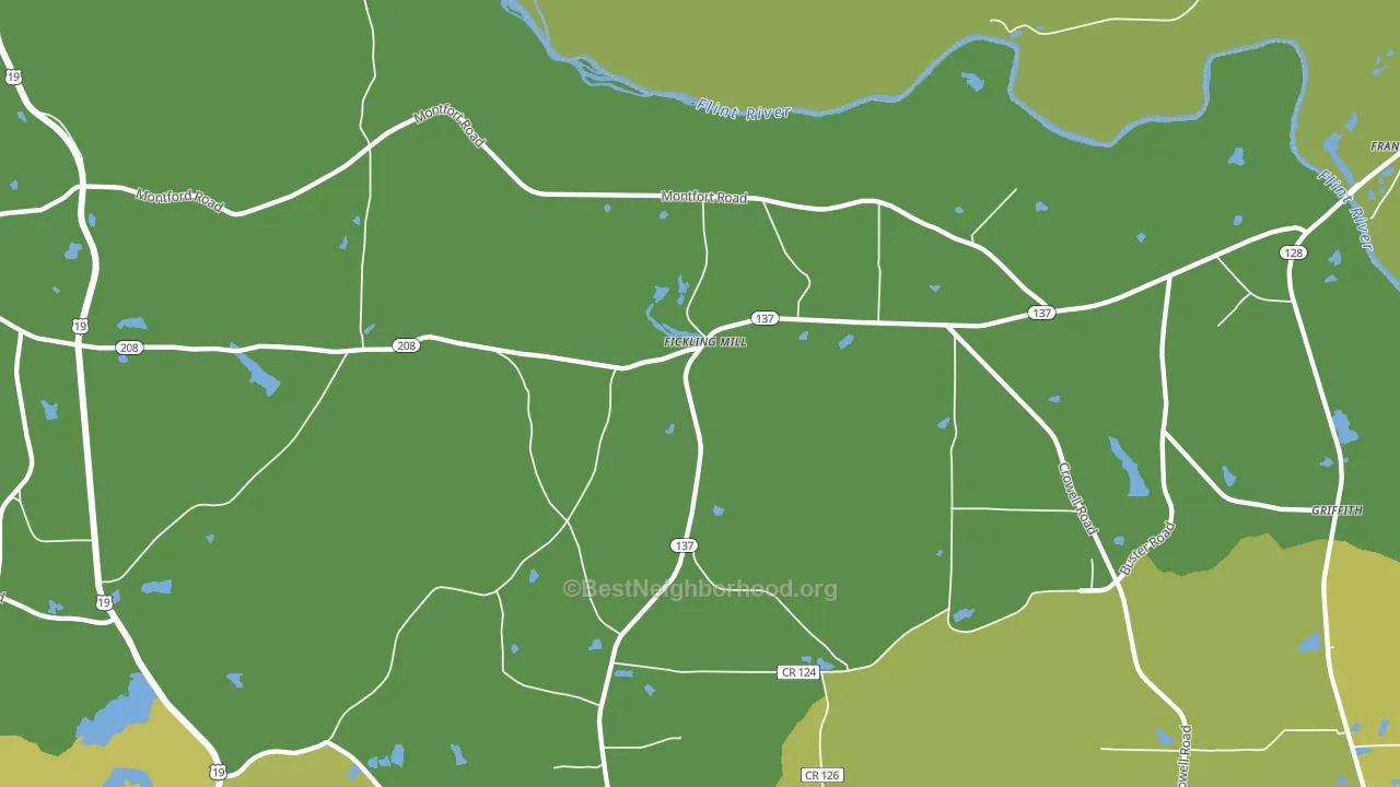 Fickling Mill, GA block-group voter-turnout map