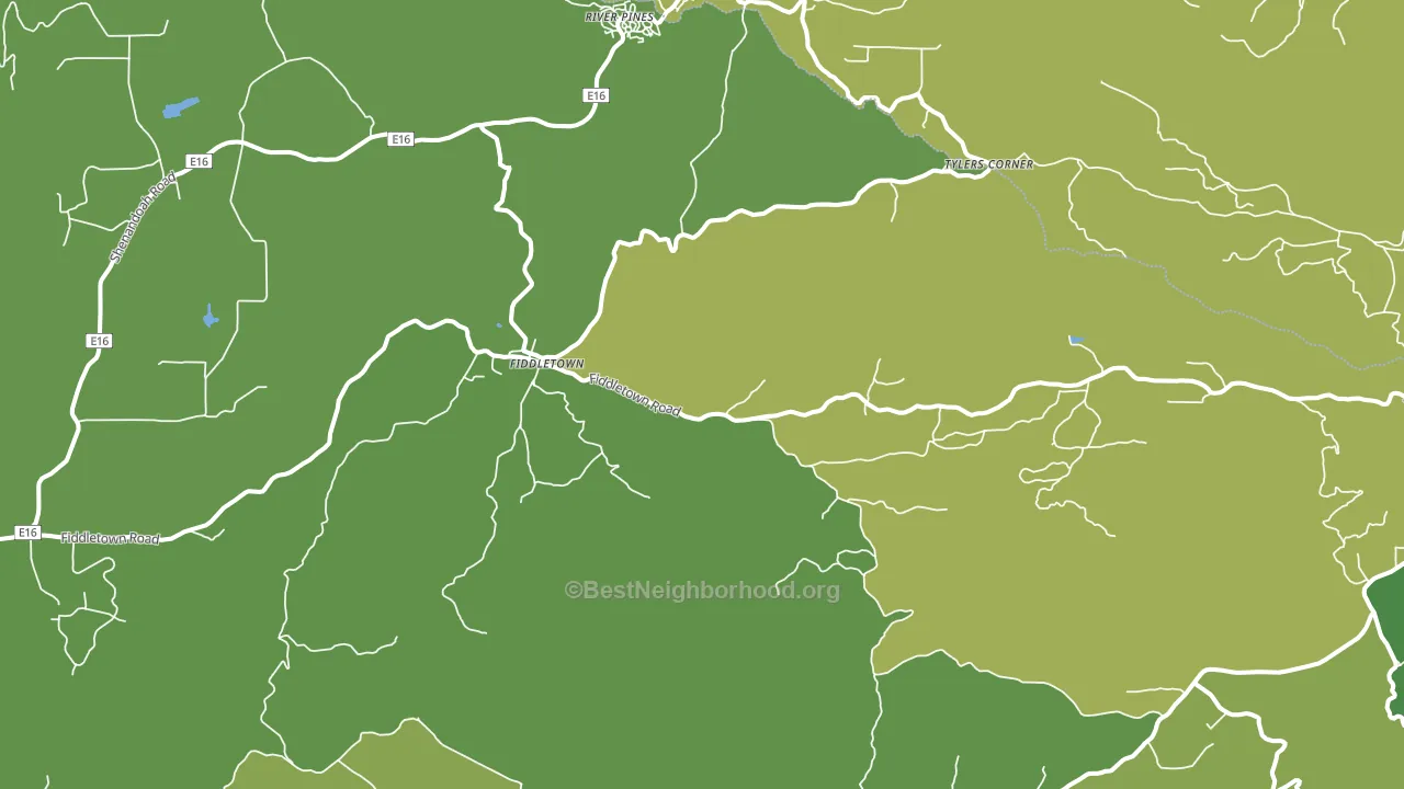 Fiddletown, CA block-group voter-turnout map
