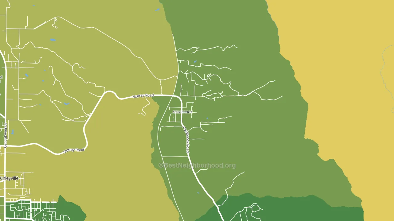 Fieldbrook, CA block-group voter-turnout map