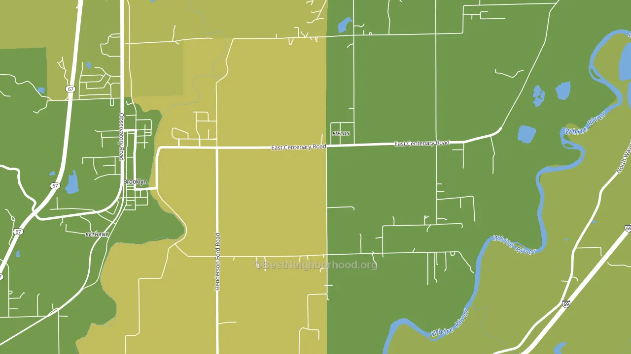 Fields, IN block-group voter-turnout map
