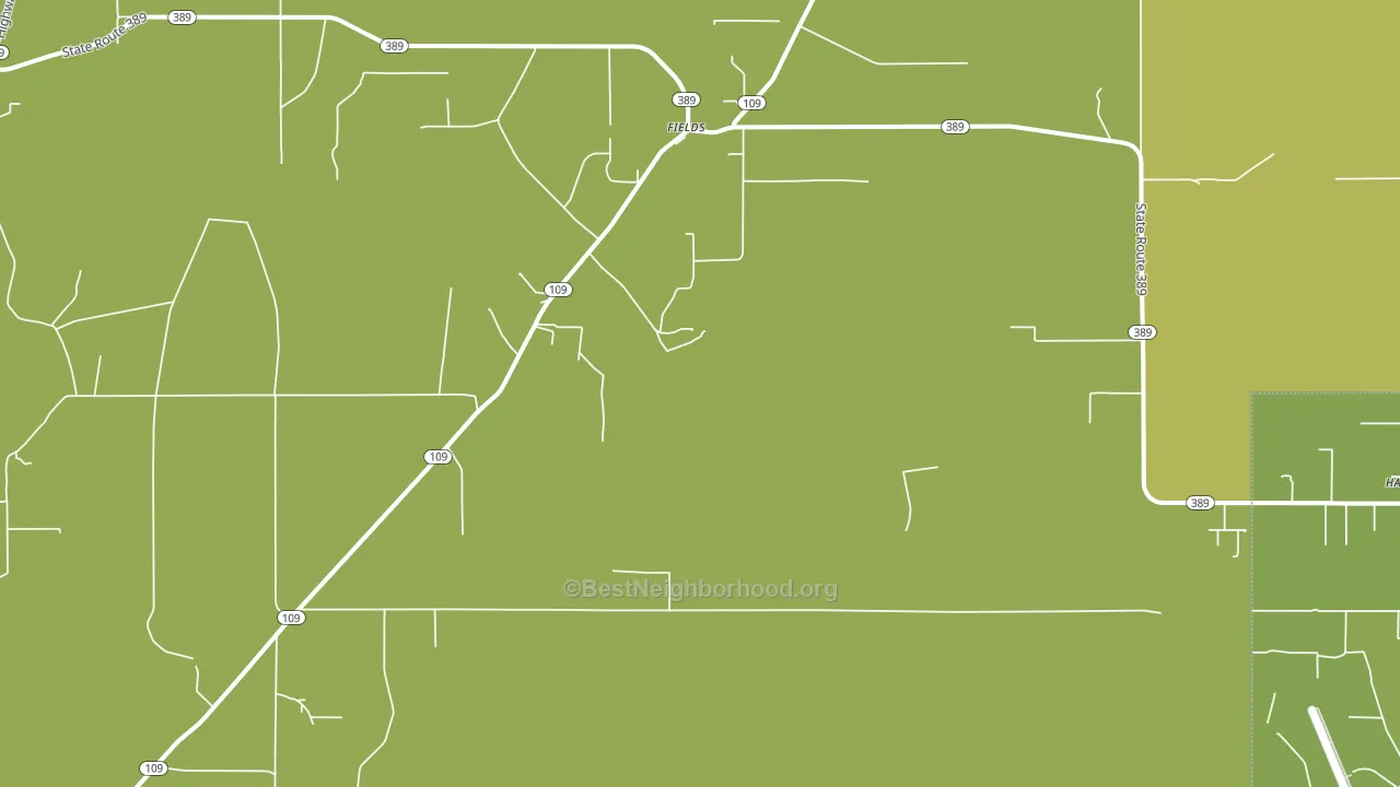 Fields, LA block-group voter-turnout map