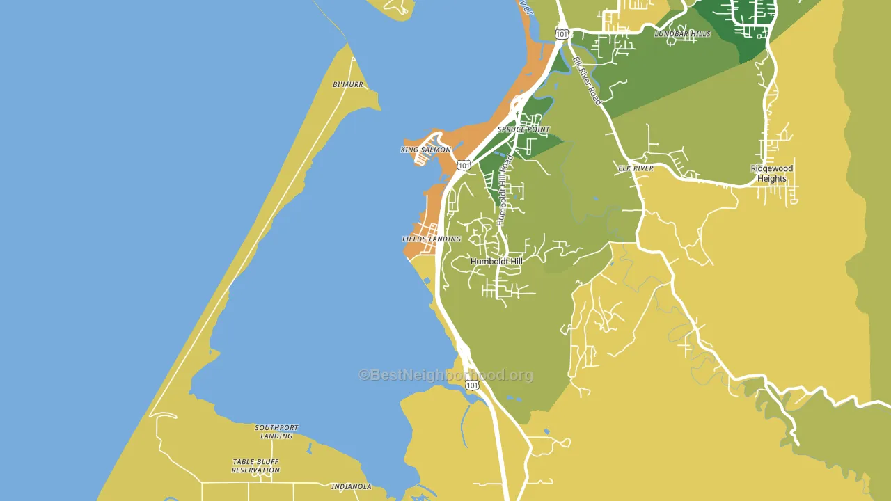 Fields Landing, CA block-group voter-turnout map