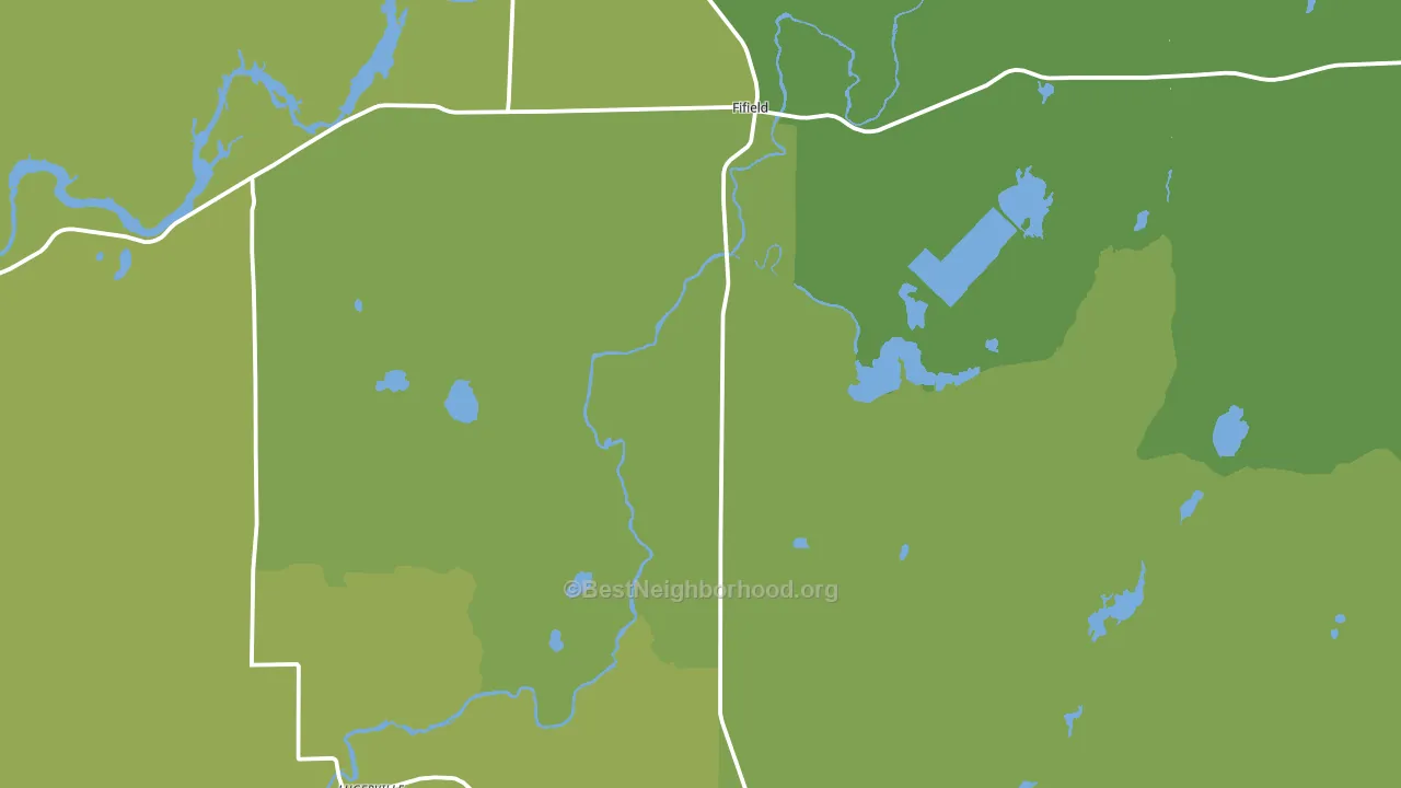 Fifield, WI block-group voter-turnout map