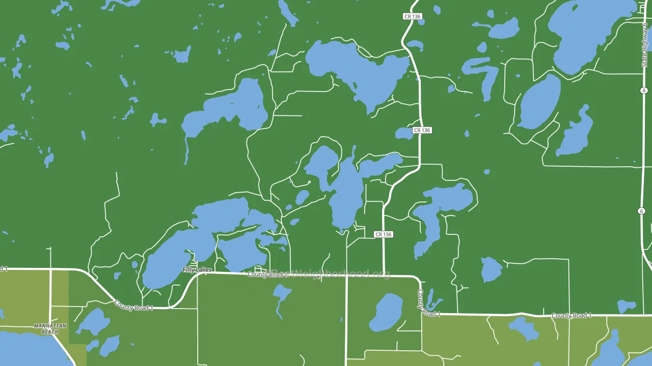 Fifty Lakes, MN block-group voter-turnout map