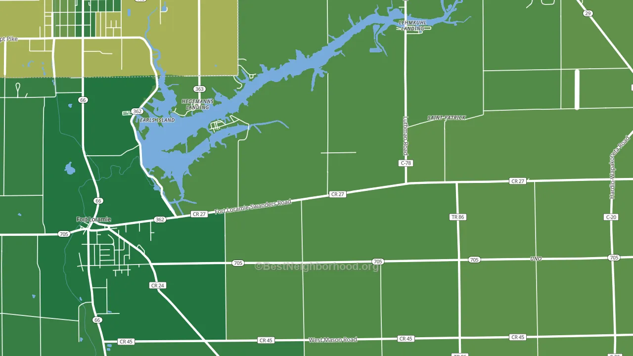Filburns Island, OH block-group voter-turnout map