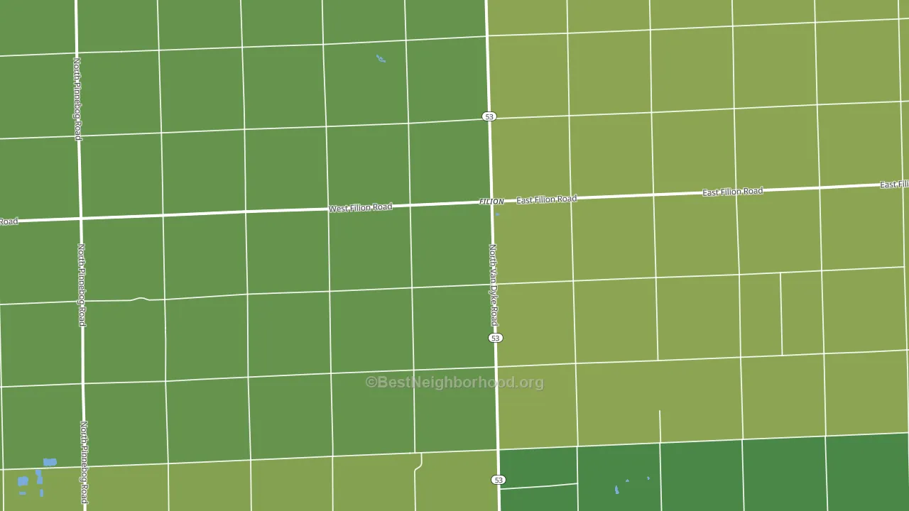 Filion, MI block-group voter-turnout map