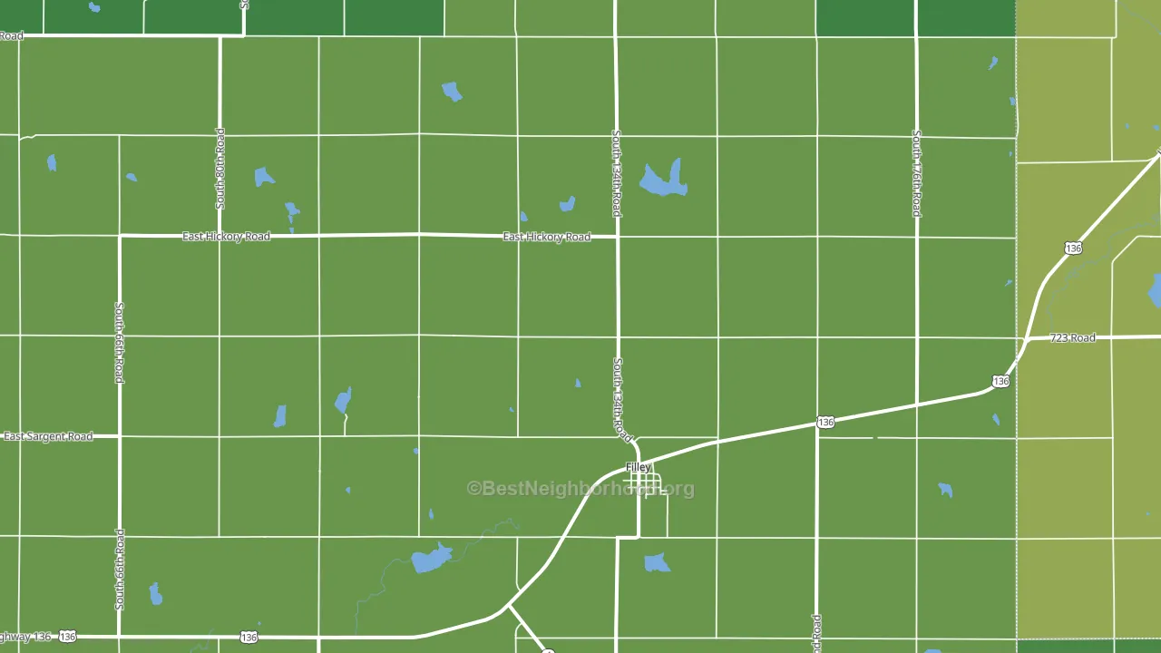 Filley, NE block-group voter-turnout map