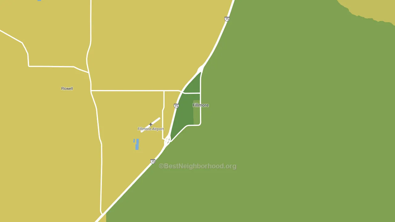 Fillmore, UT block-group voter-turnout map