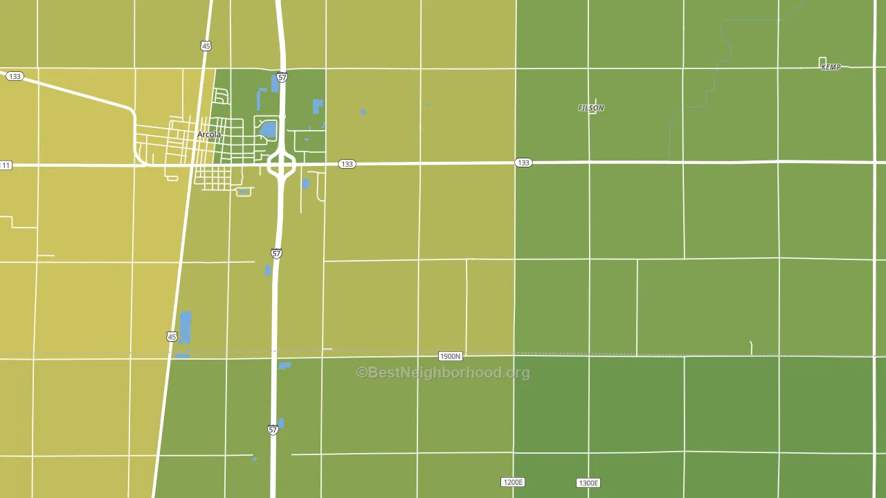 Filson, IL block-group voter-turnout map