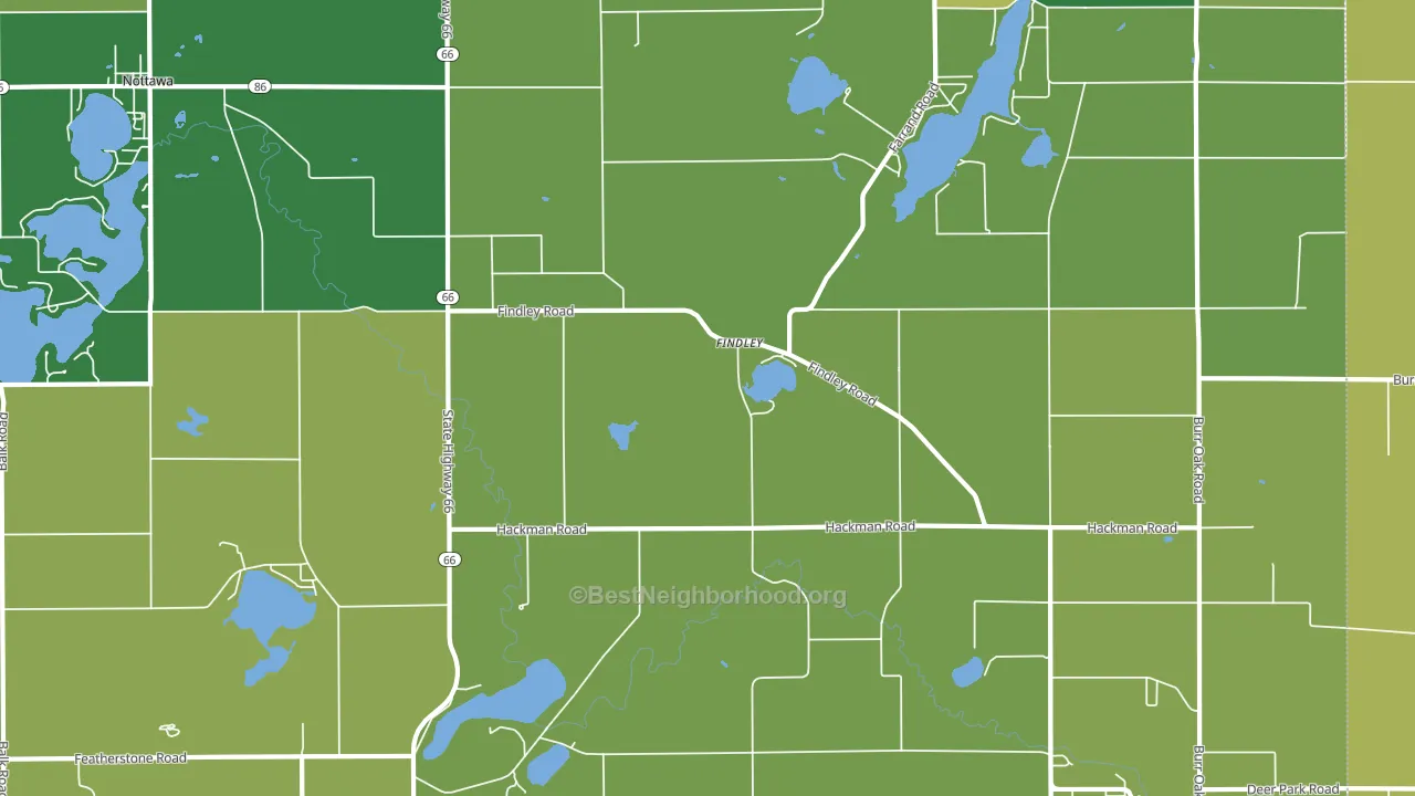 Findley, MI block-group voter-turnout map