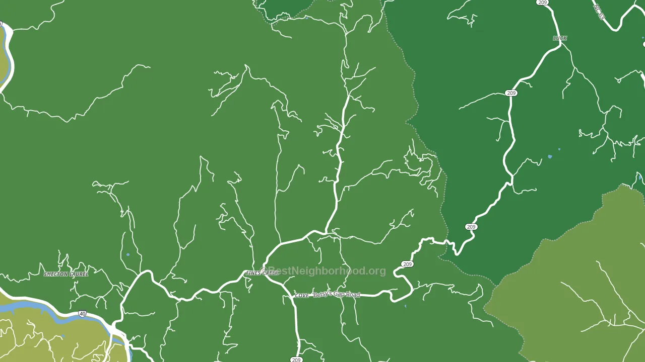 Fines Creek, NC block-group voter-turnout map