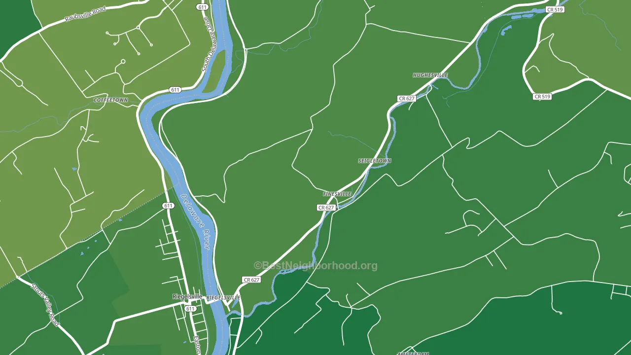 Finesville, NJ block-group voter-turnout map