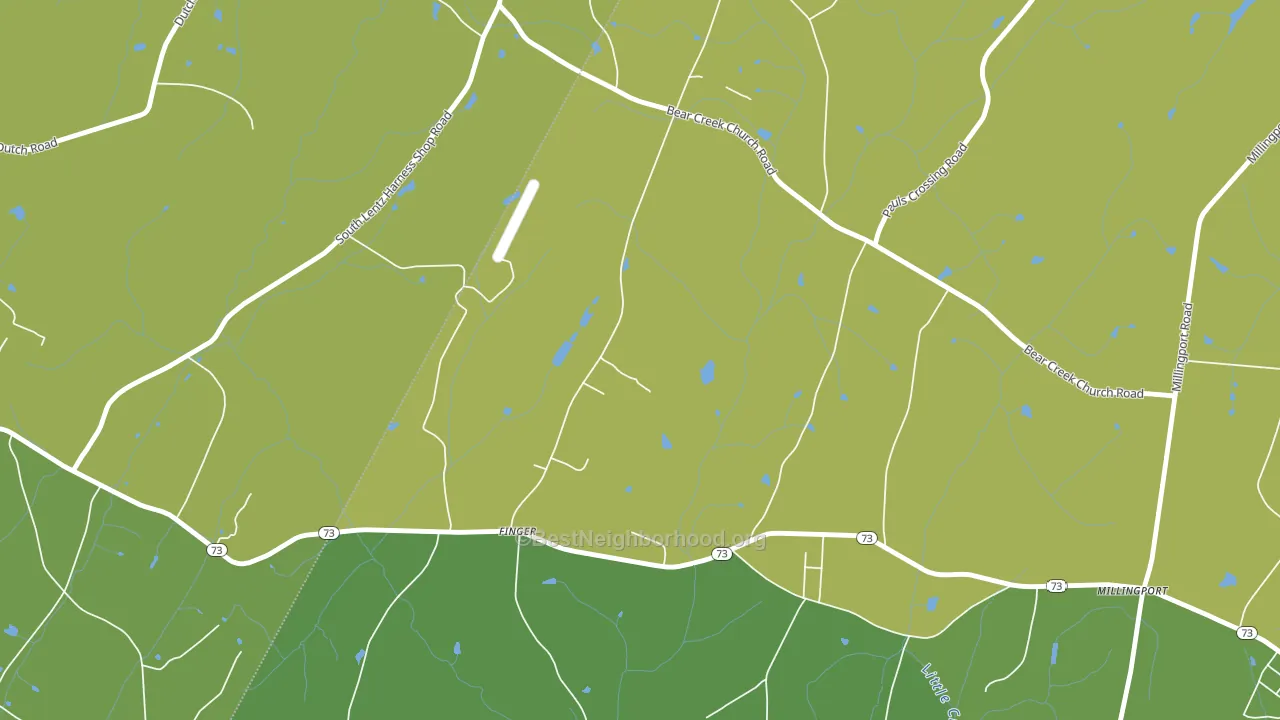 Finger, NC block-group voter-turnout map