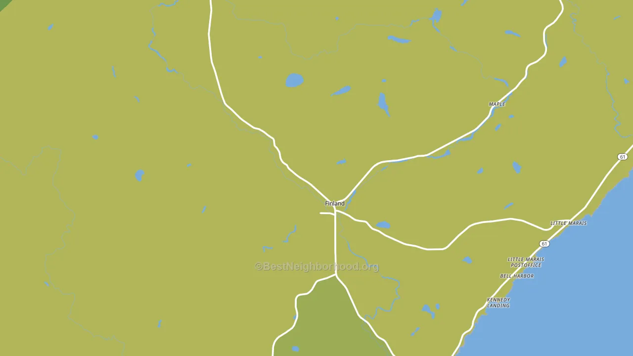 Finland, MN block-group voter-turnout map