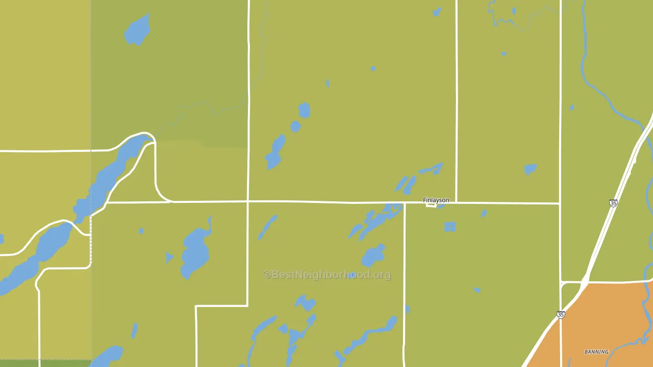 Finlayson, MN block-group voter-turnout map