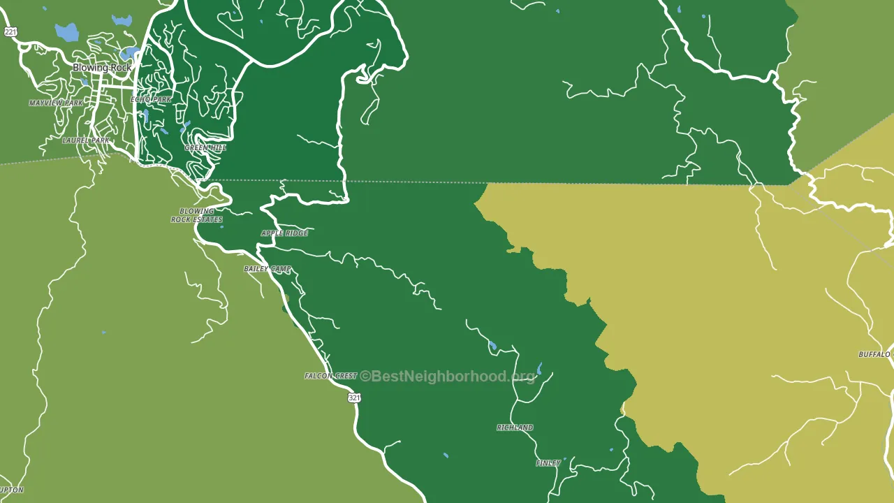 Finley, NC block-group voter-turnout map
