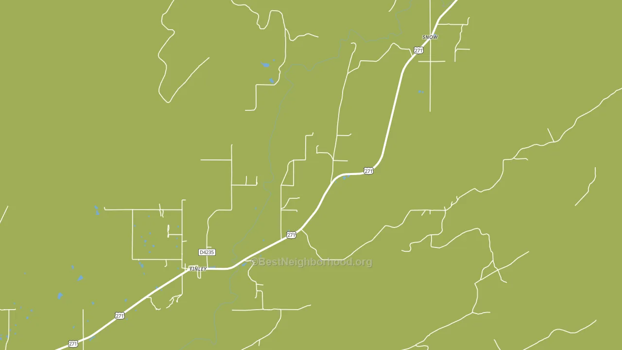 Finley, OK block-group voter-turnout map