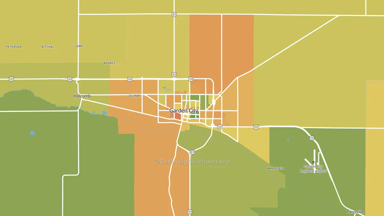 Finney County, KS block-group voter-turnout map
