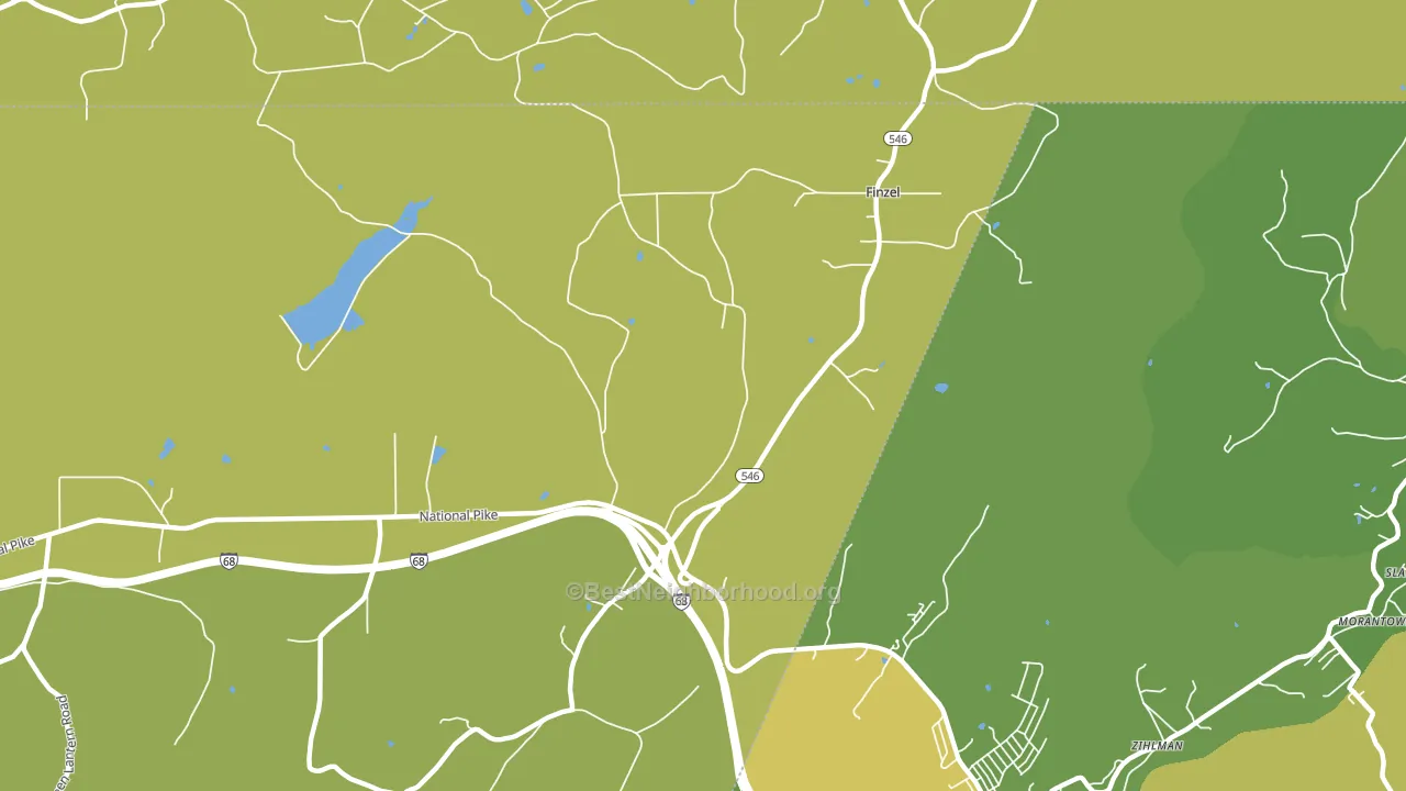 Finzel, MD block-group voter-turnout map