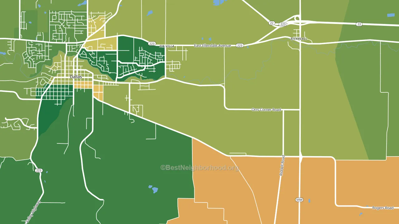 Fir Villa, OR block-group voter-turnout map