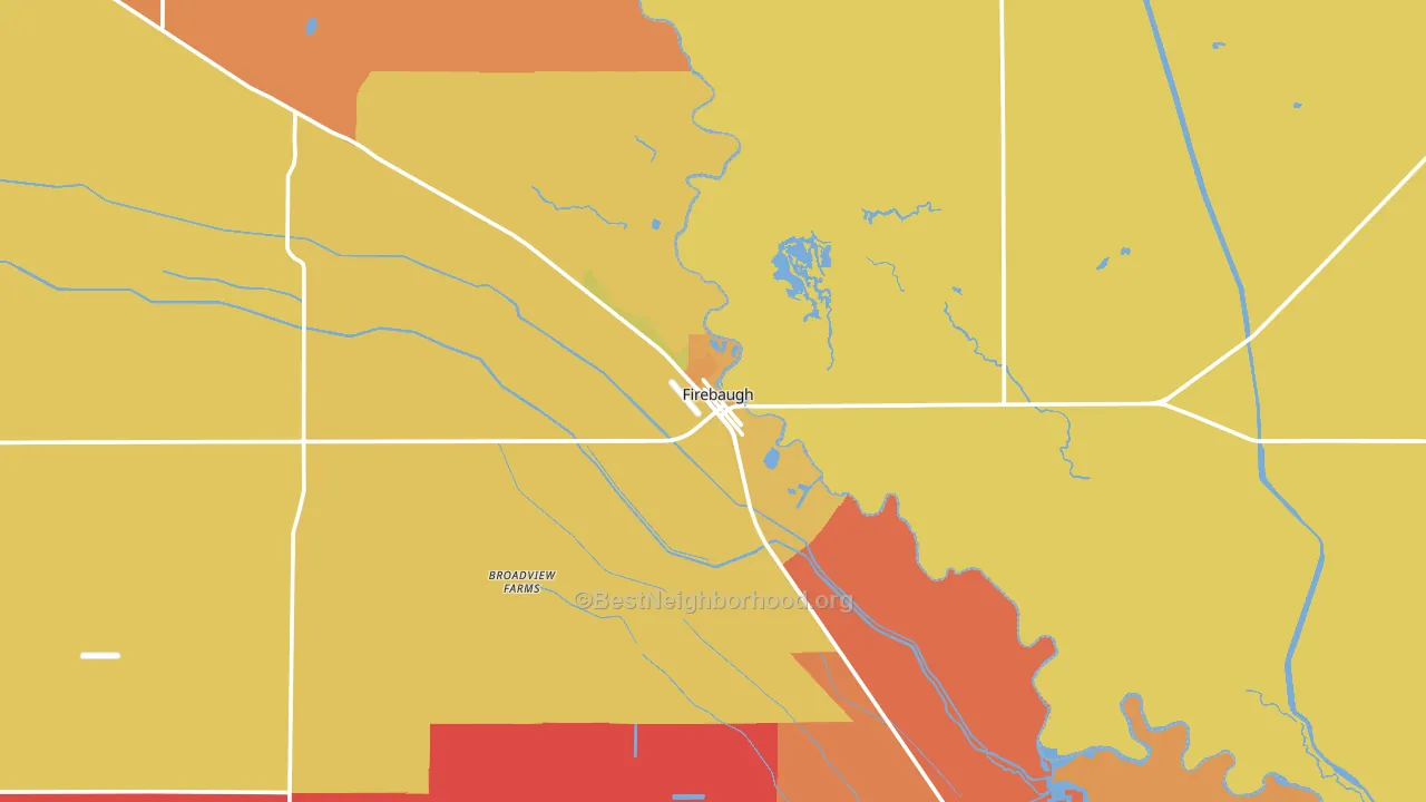 Firebaugh, CA block-group voter-turnout map