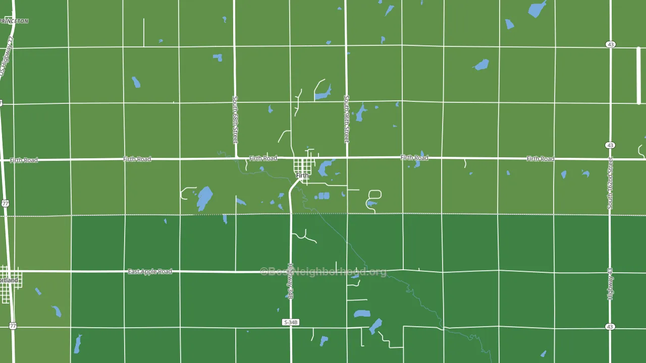 Firth, NE block-group voter-turnout map