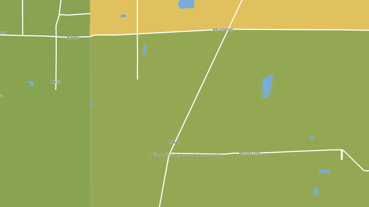 Fisher, AR block-group voter-turnout map