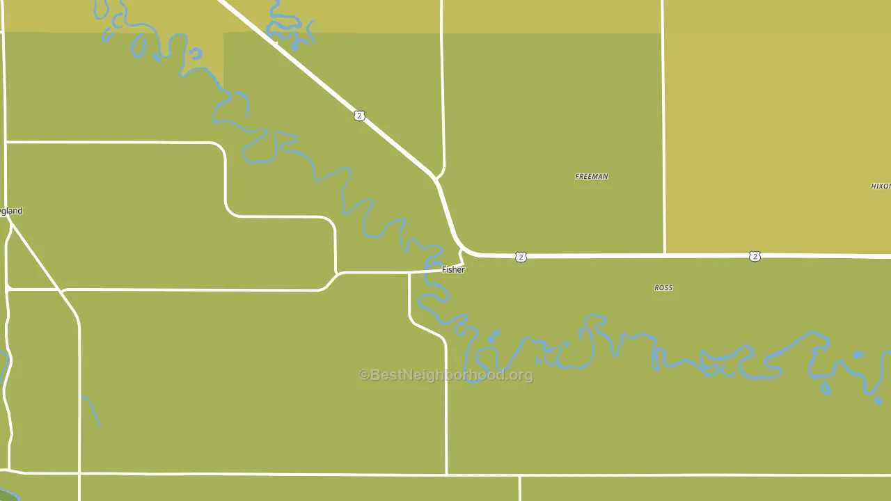 Fisher, MN block-group voter-turnout map