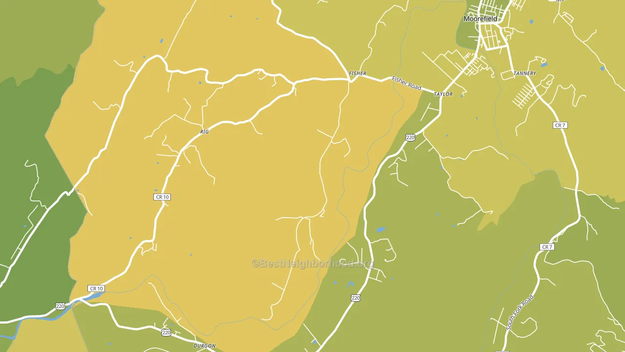 Fisher, WV block-group voter-turnout map
