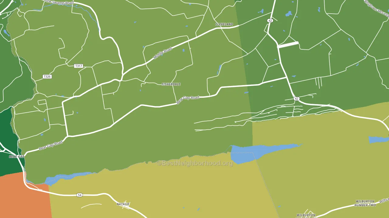 Fisherdale, PA block-group voter-turnout map