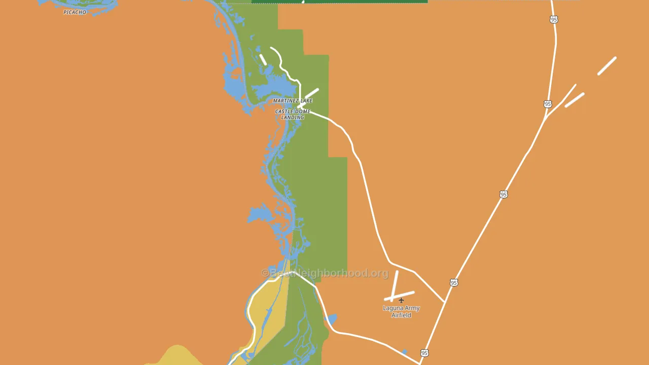 Fishers Landing, AZ block-group voter-turnout map