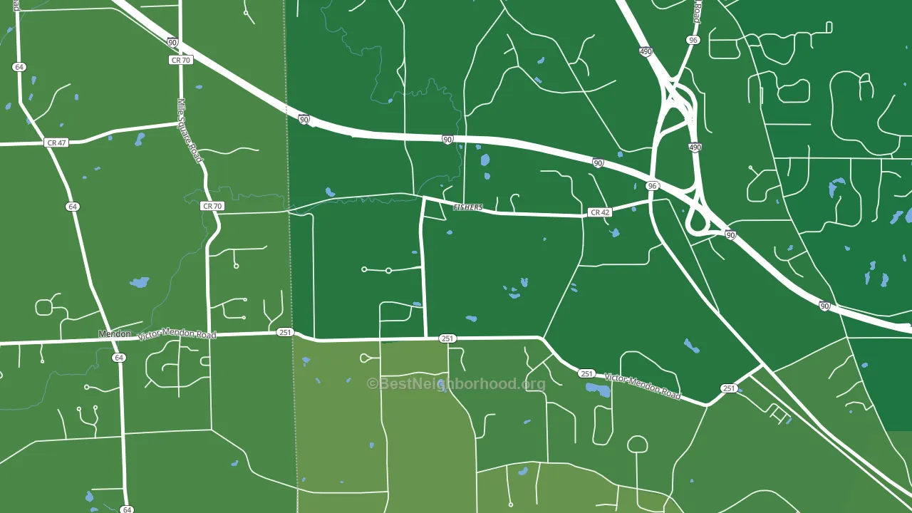 Fishers, NY block-group voter-turnout map