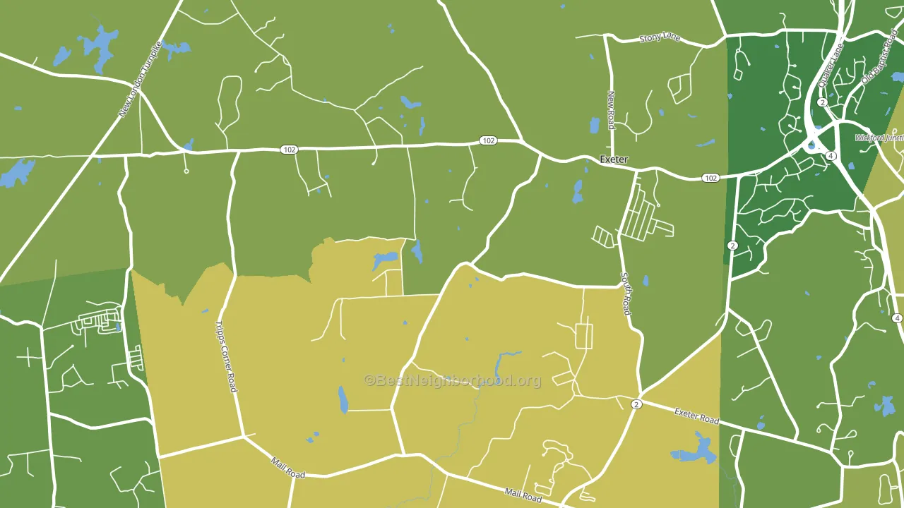 Fisherville, RI block-group voter-turnout map