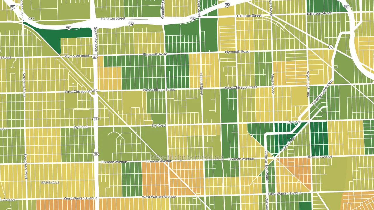 Fishkorn, Detroit, MI block-group voter-turnout map