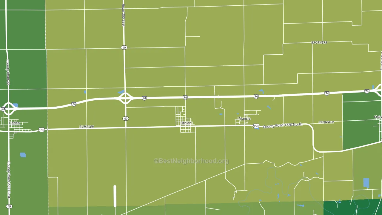 Fithian, IL block-group voter-turnout map
