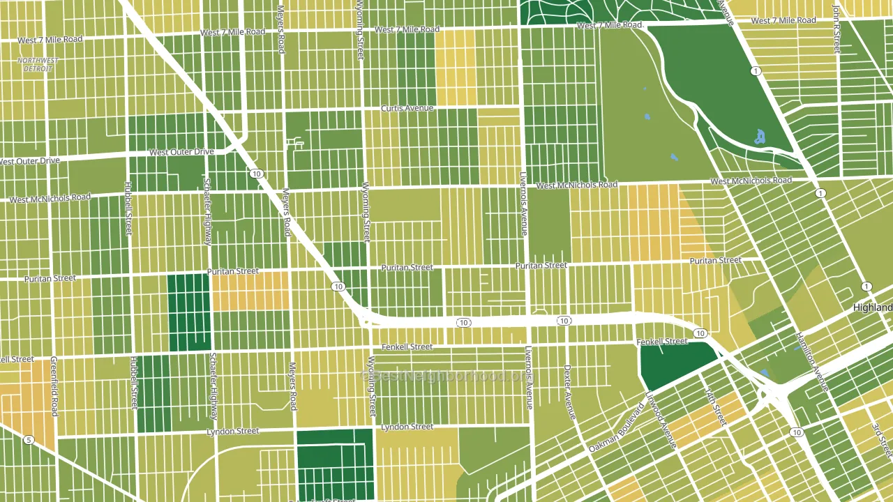 Fitzgerald, Detroit, MI block-group voter-turnout map