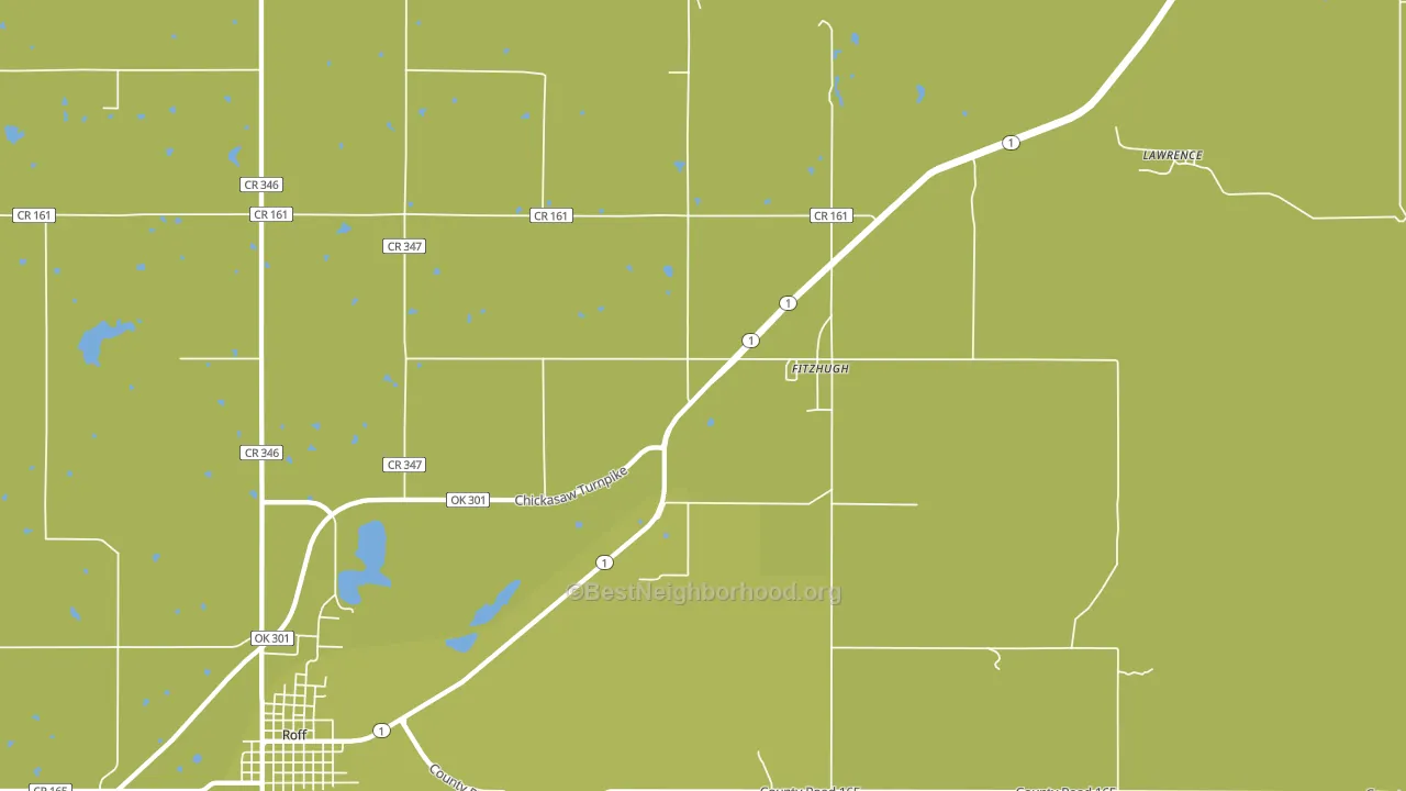 Fitzhugh, OK block-group voter-turnout map