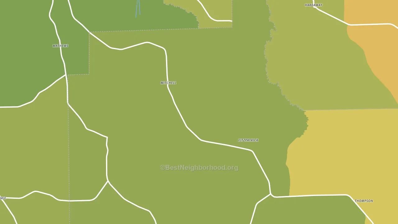 Fitzpatrick, AL block-group voter-turnout map