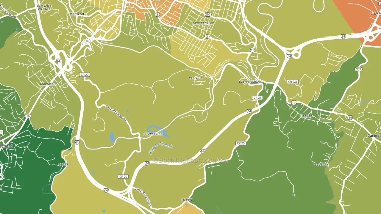 Fitzpatrick, WV block-group voter-turnout map