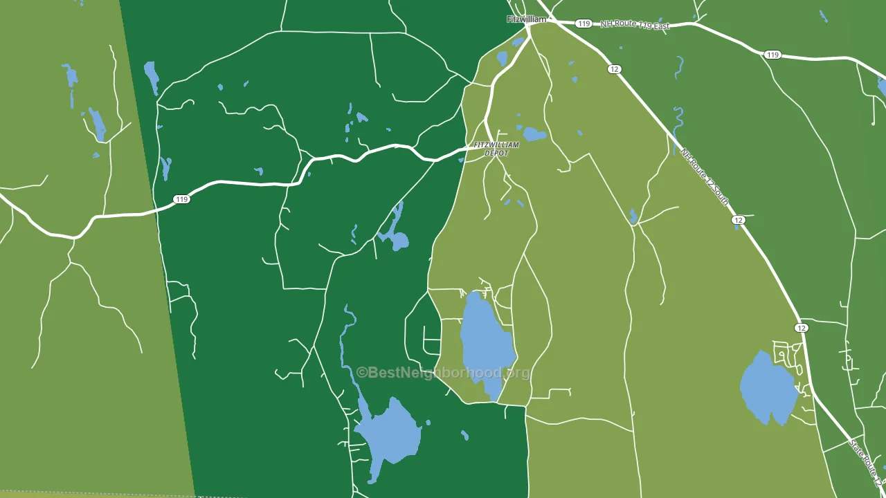 Fitzwilliam Depot, NH block-group voter-turnout map