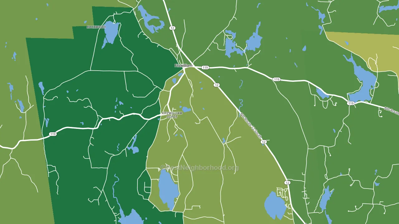 Fitzwilliam, NH block-group voter-turnout map