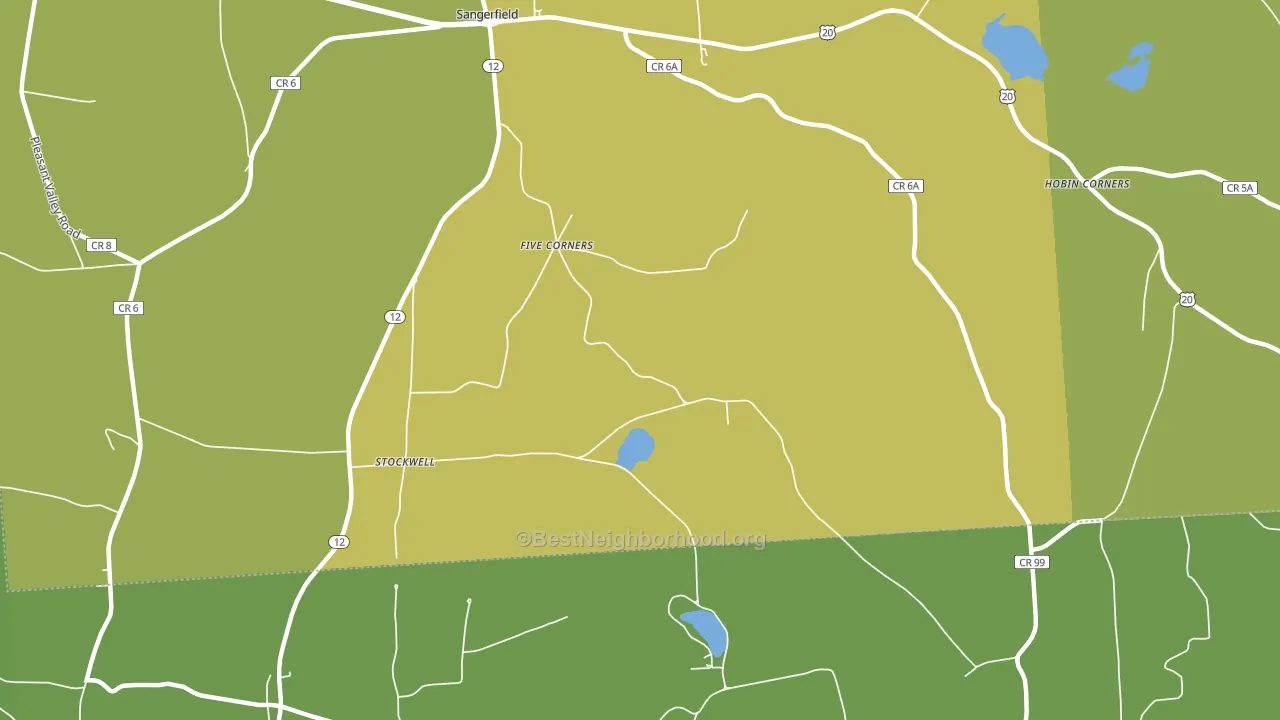 Five Corners, NY block-group voter-turnout map