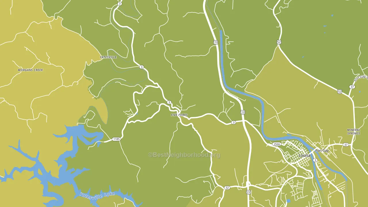 Five Forks, KY block-group voter-turnout map