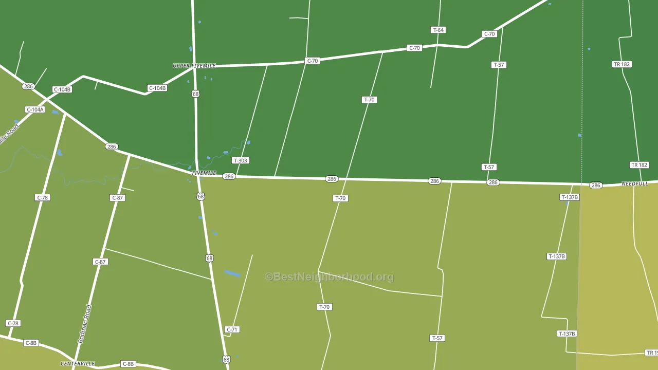 Five Mile, OH block-group voter-turnout map