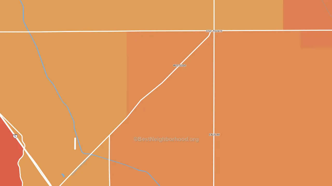 Five Points, CA block-group voter-turnout map