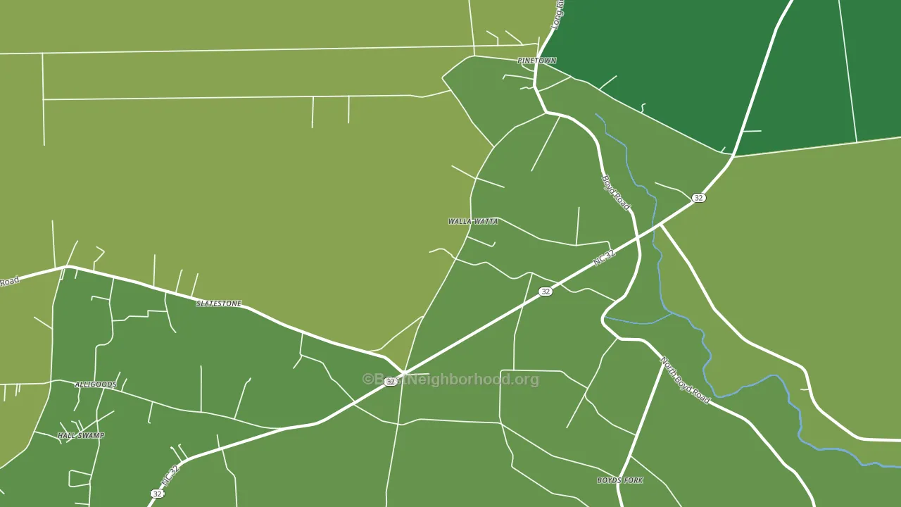 Five Points, NC block-group voter-turnout map