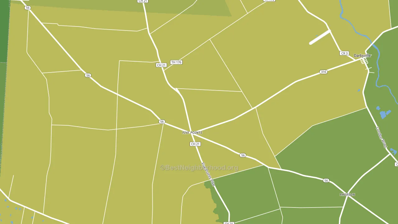 Five Points, OH block-group voter-turnout map