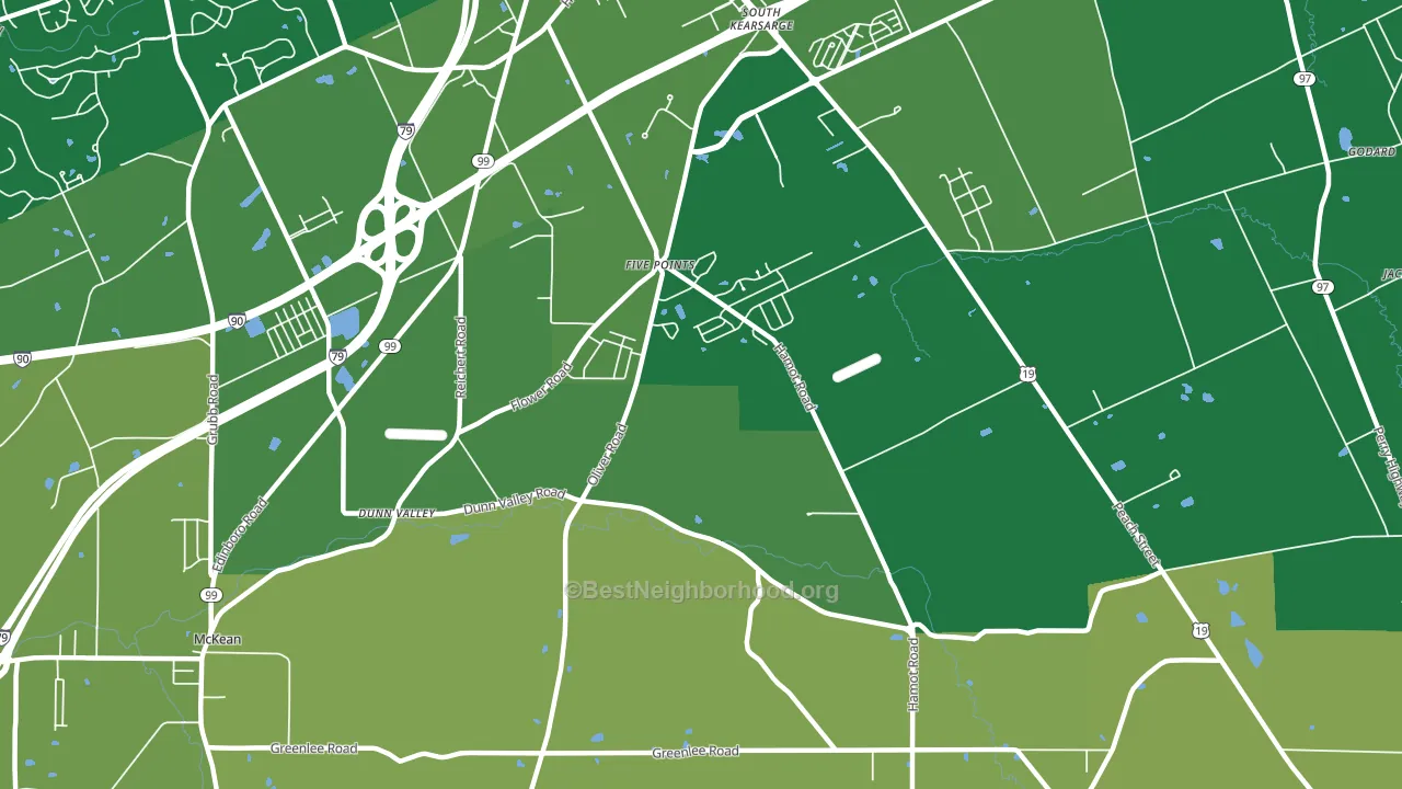 Five Points, PA block-group voter-turnout map